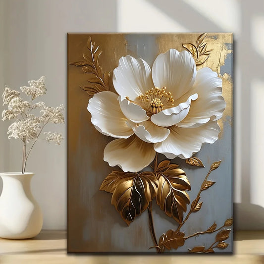 Home Decoration Picture Art Vintage Gold Flower  Living Room Bedroom Office Room Decoration