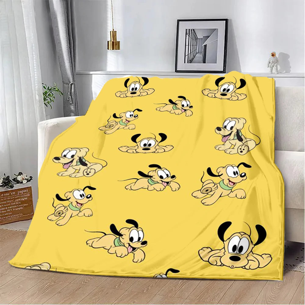 Cute Cartoon Pluto Printed Blanket Warm Blanket Soft and Comfortable