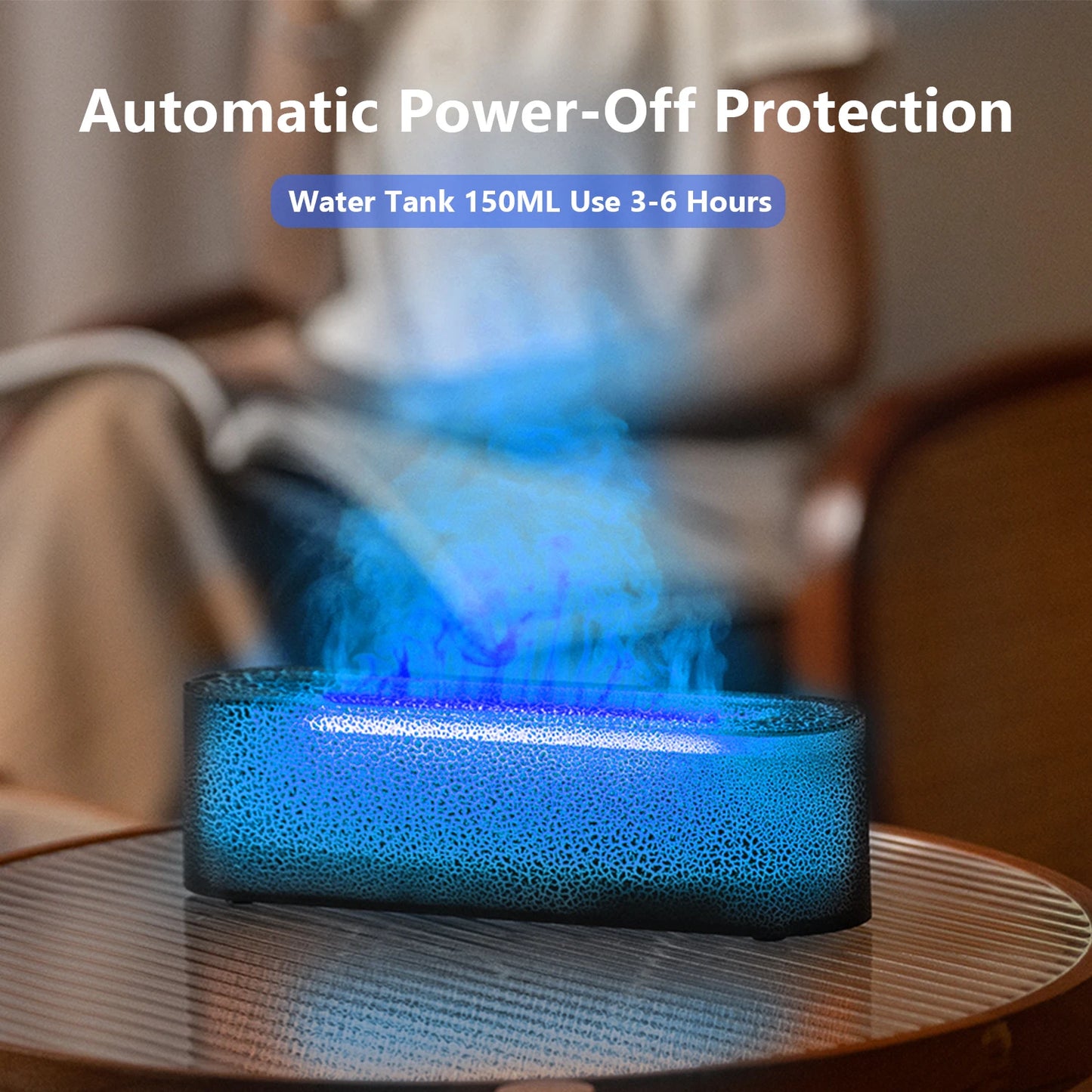 7Colorful Flame Diffuser USB Air Humidifier Aromatherapy Essential for Home Oil Diffuser Fragrance Diffuser