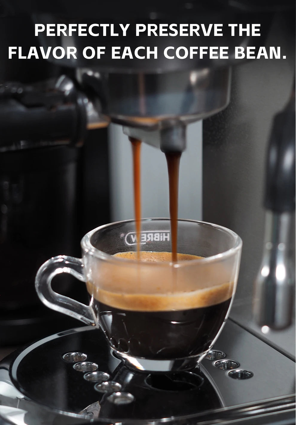 Automatic Mill Electric Coffee Grinder with 34 Gears for Espresso American Coffee Pour Over Visual Bean Storage G3