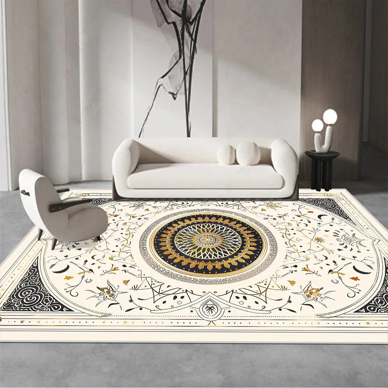 Persian Luxury Carpet for All Rooms Rug Non-slip Mat Tapis Style