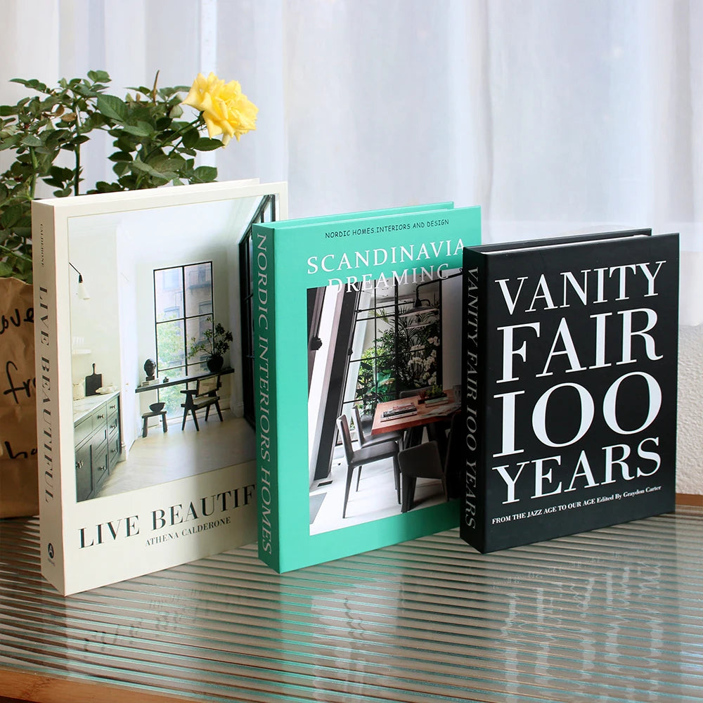 3Pcs/Set Multiple Size Book Villa Hotle Simulation Books Set Props Decor