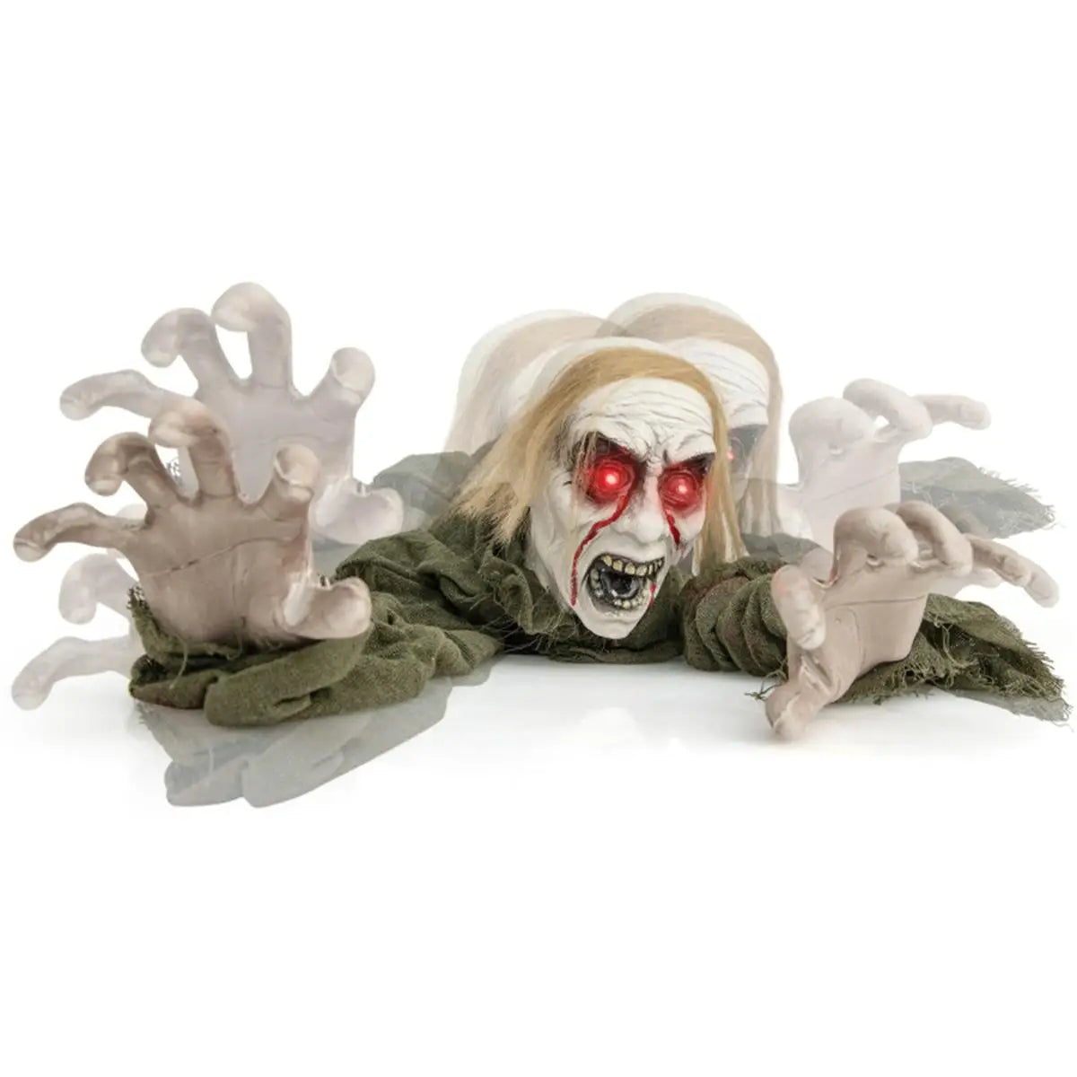 Sparkling Eye Zombie Halloween Decorations with Spooky Sounds - Perfect for Creepy Home Decor!