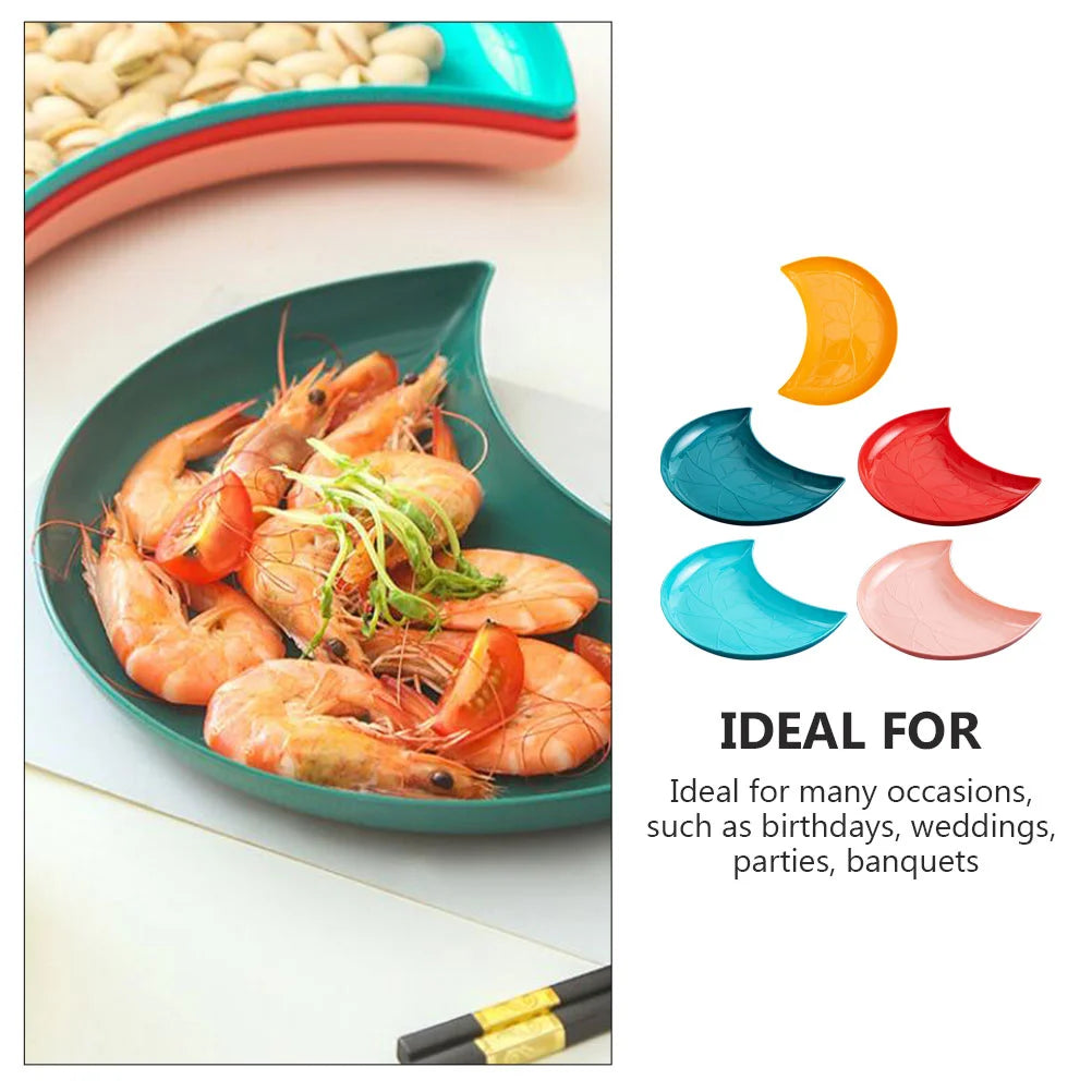 5 Pcs Multi Purpose Tray Snack Plate Dessert Dish Bowls Plates Trays Cake Stand Fruit Bowl Home Decor