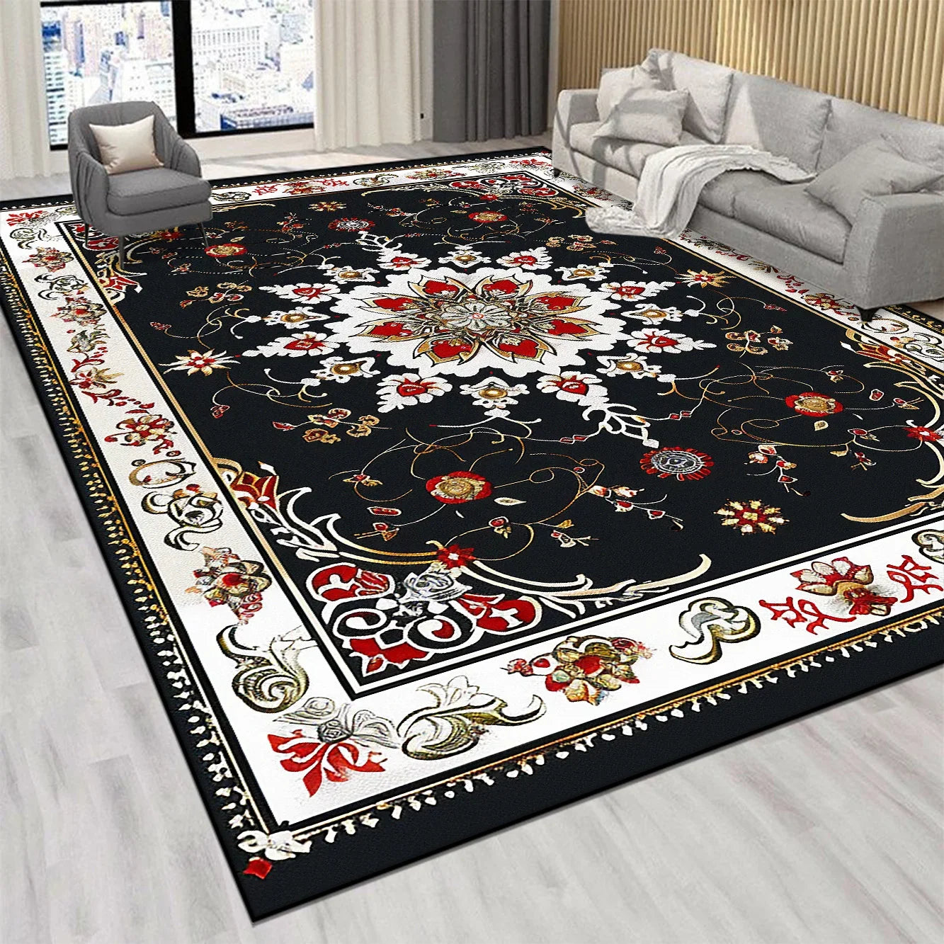 Persian Luxury Carpet for All Rooms Rug Non-slip Mat Tapis Style