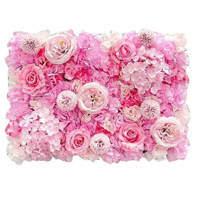 Pink Silk Rose Flower Wall Decoration Backdrop Decor