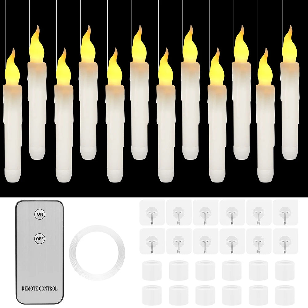 12/24Pcs Flameless LED Candle Battery Operated Flickering Candle For Home