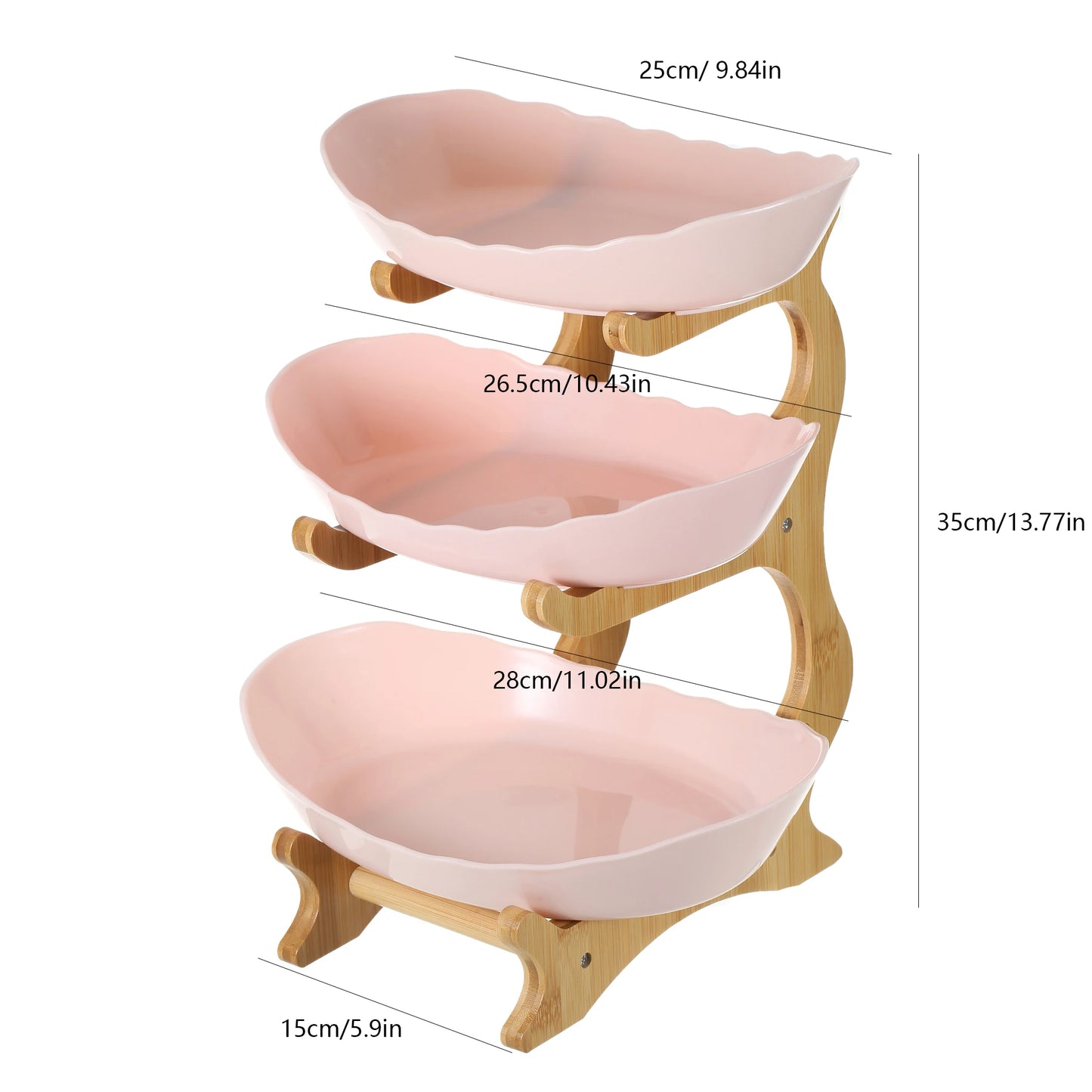 2/3 Layer Fruit Plate Plastic Snack Dish Creative Modern Dried Fruit Basket Candy Dish Cake Stand Salad Bowl