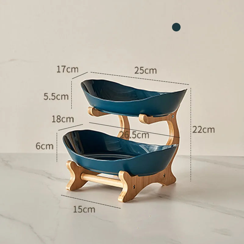 2/3 Layer Fruit Plate Plastic Snack Dish Creative Modern Dried Fruit Basket Candy Dish Cake Stand Salad Bowl