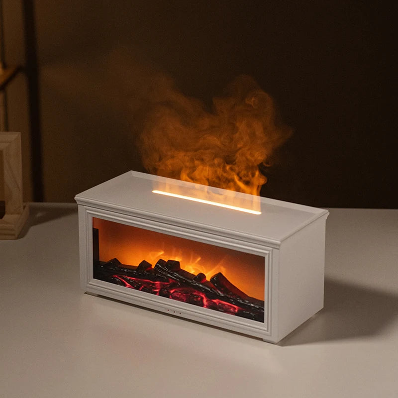 7 colors of essential oil fireplace diffuser flame aromatherapy humidifier aromatherapy