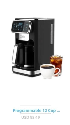 Automatic Cold Brew Coffee Maker 7-Cup Glass Carafe Stainless Steel Filter Lid Clear Brewing Chamber Removable