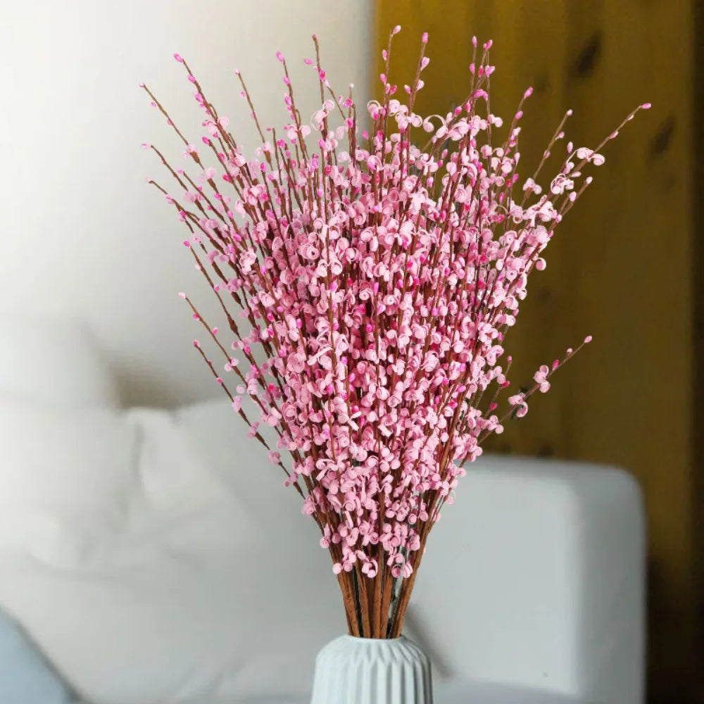 Pc 15Flowers Jasmine Flowers Pussy Willow Branches for Vases Party Home Decor