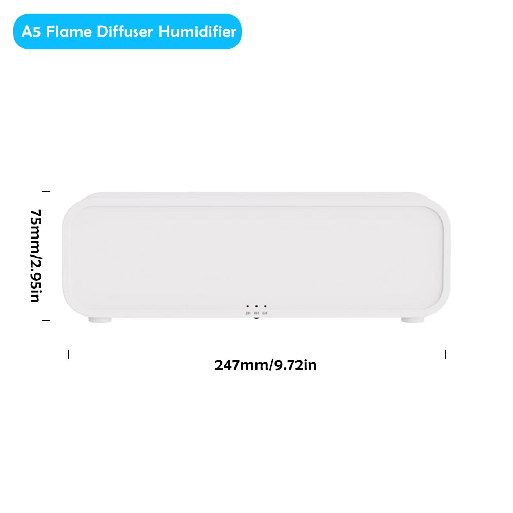 Humidifier Flame Aromatherapy Diffuser Can Add Essential Oils 7 Colors Flame Diffuser Timing Protection USB Humidifier