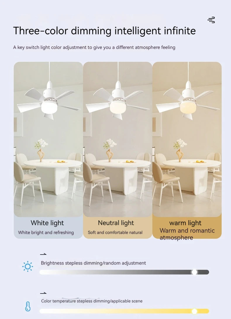 Ceiling Fan With Light Remote Control Dimmable 30W Modern Smart Wireless Fans Lighting For Any Room