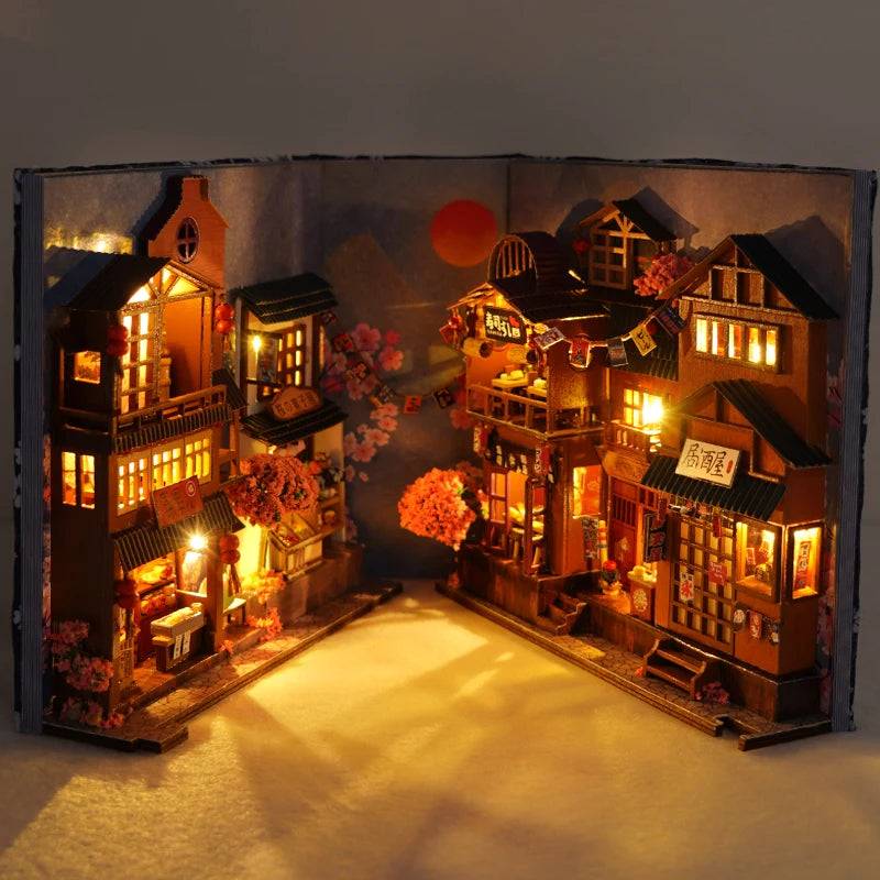 1pc,DIY Book Nook Kit ,Assembly Model Bookshelf Decor Micro model