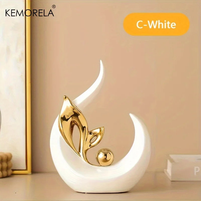 Ceramic Statue Nordic Creative Light Luxury Decor Sculptures and Figurines