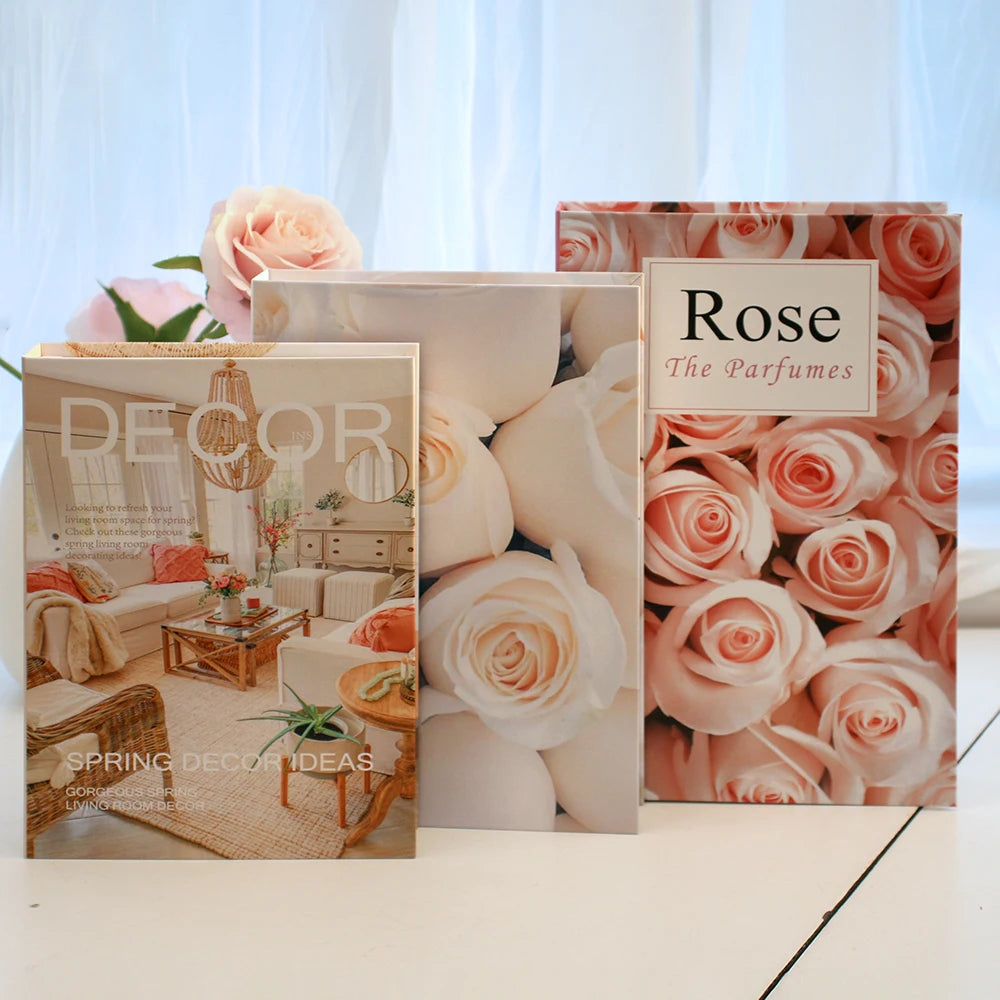 3Pcs/Set Multiple Size Book Villa Hotle Simulation Books Set Props Decor