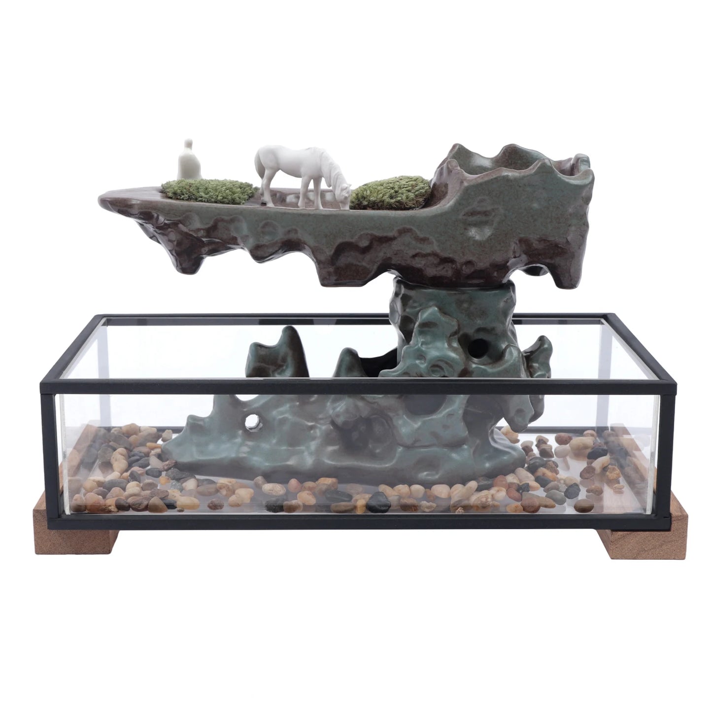 Waterfall Fountain Aquariums and Stones 110V Water Fountain Tabletop