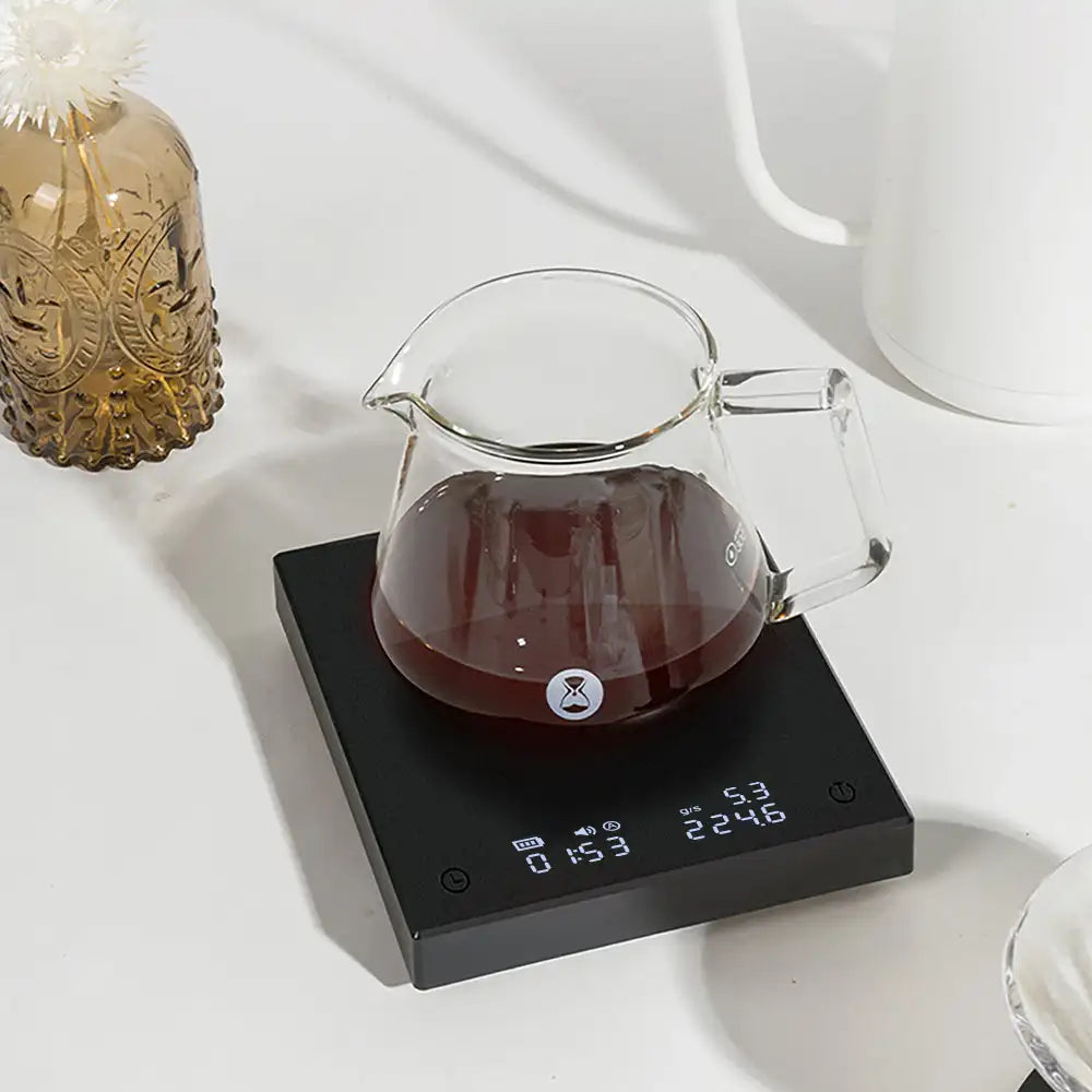 2 Black Mirror Pour Over Coffee Scale flow rate Auto Timer Digital Kitchen scale espresso