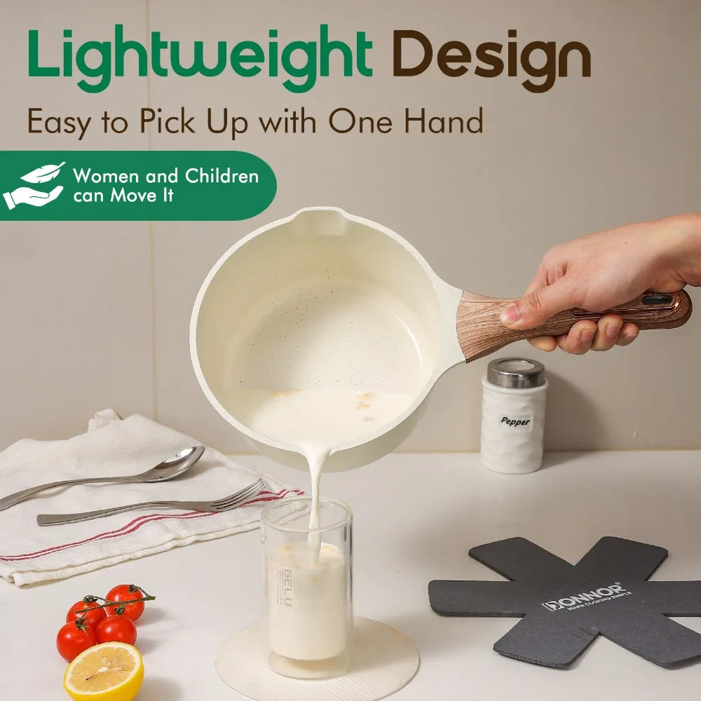 Ceramic Cookware Sets Nonstick 16 pcs Induction Cookware with Frying Pans Set