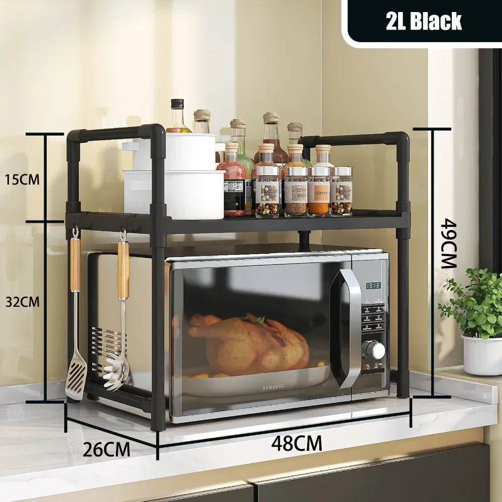 Elevated Design Seasoning Rack Microwave Storage Rack Modern Minimalism Kitchen Organizer