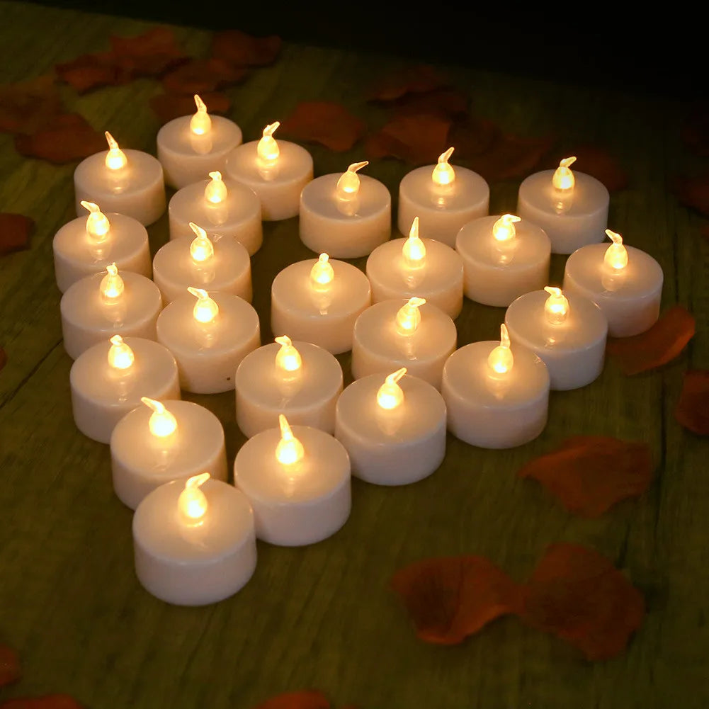12/24Pcs Flameless LED Candle Battery Operated Flickering Candle For Home