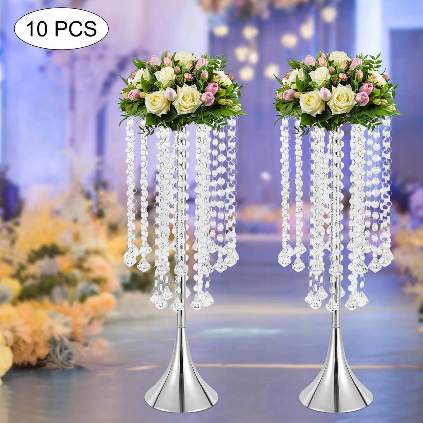 10Pcs Luxurious Flower Stand Centerpieces Flower Stand, Tabletop Dinner Home Decor