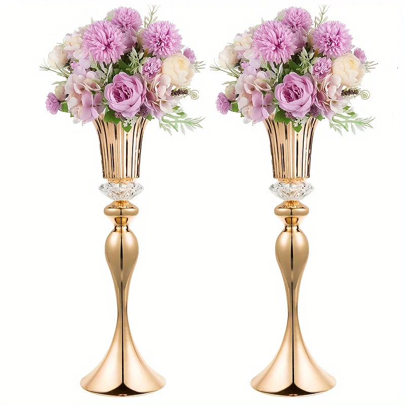 Set of 2/10 Crystal Flower Stands, 22 Vases Centerpiece for Table Decoration, Home Decor