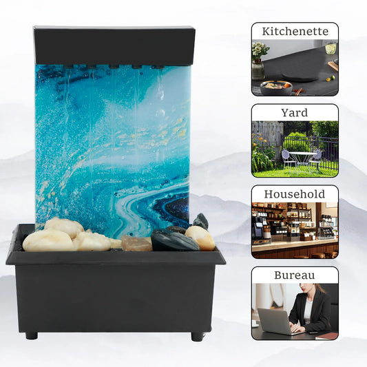 Tabletop Zen Meditation Fountain with Light