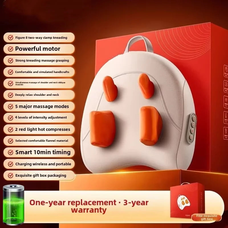 Electric Massage Pillow Wireless Home Massager Heating Waist Neck Leg Cervical Kneading