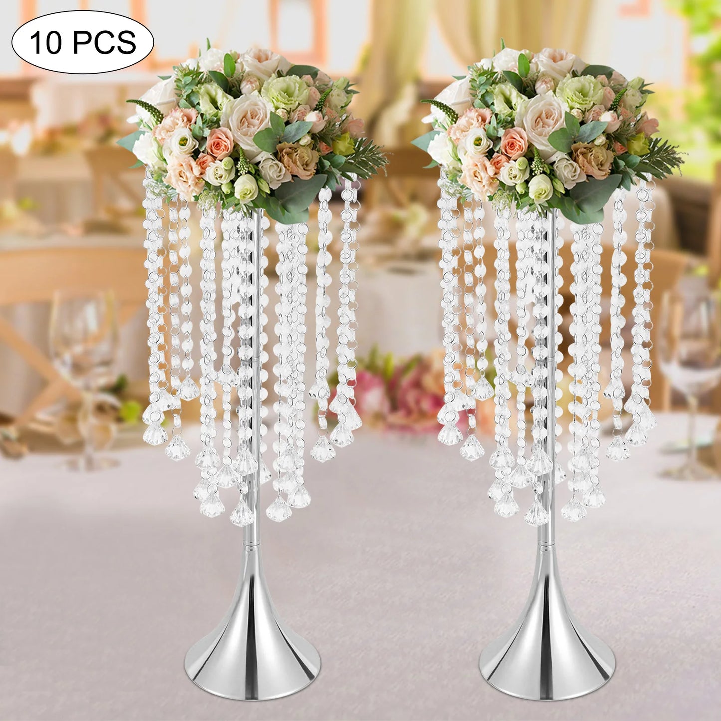 10Pcs Luxurious Flower Stand Centerpieces Flower Stand, Tabletop Dinner Home Decor