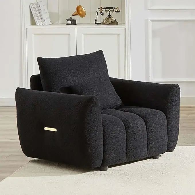 Modern Sofa Couch, Comfy Deep Seat Teddy Cloud Sofa, Upholstered 3-Seater Boucle Couch, Oversized Loveseat Living Room Sofas