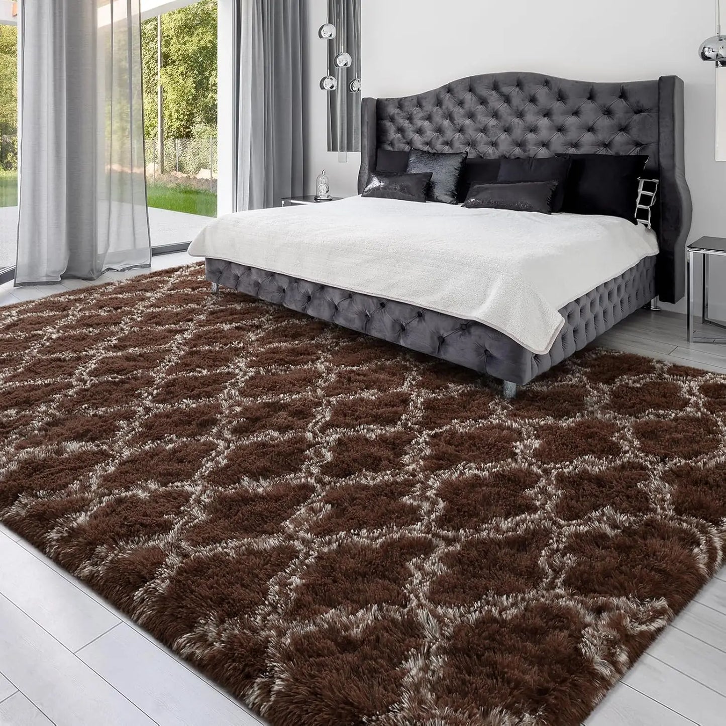 Area Rugs Super Soft Plush Fluffy Carpets Rug Non-Slip Indoor Floor Rug