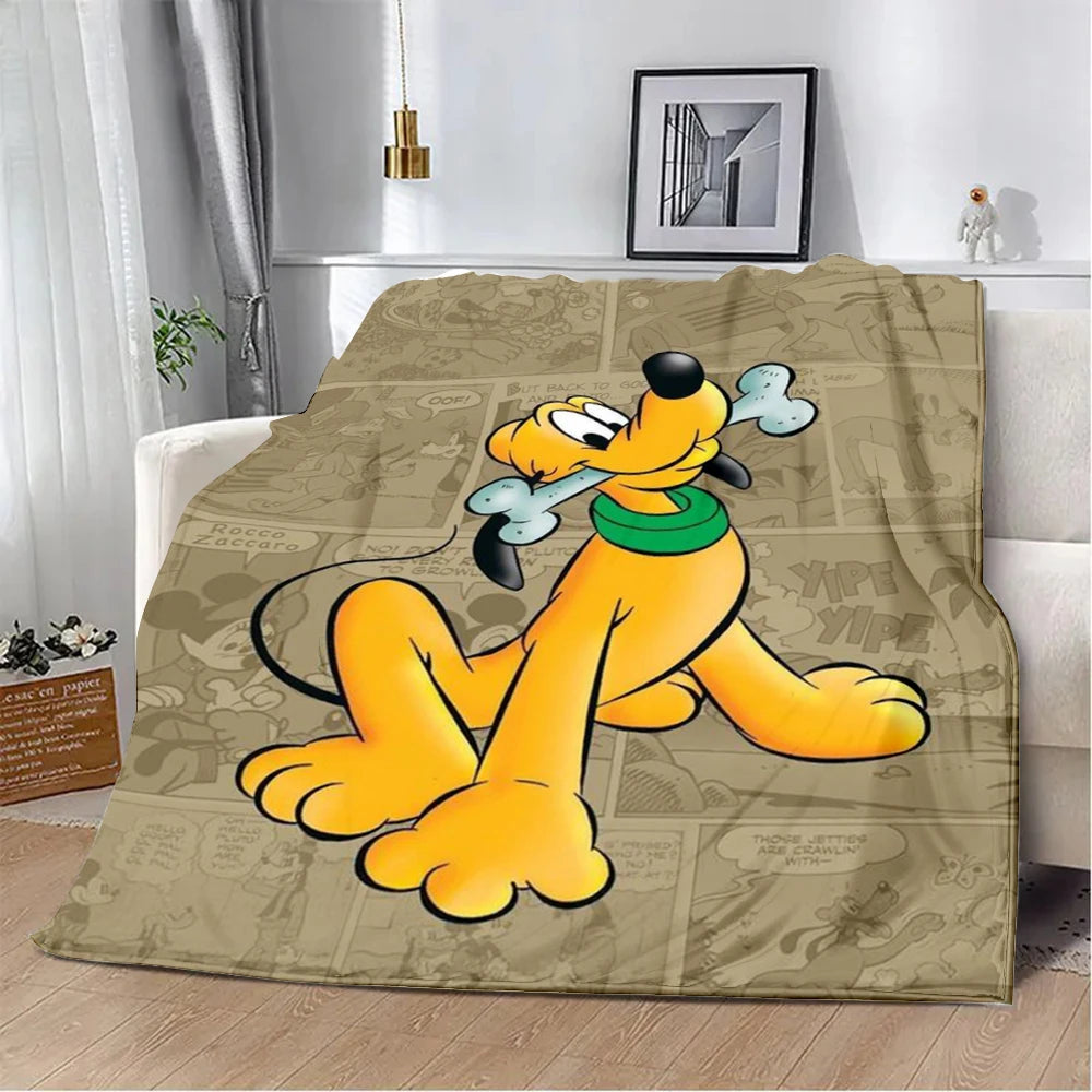 Cute Cartoon Pluto Printed Blanket Warm Blanket Soft and Comfortable