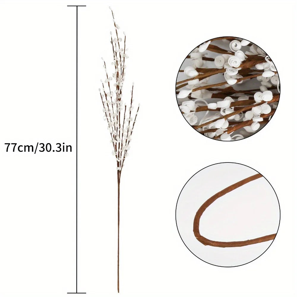 Pc 15Flowers Jasmine Flowers Pussy Willow Branches for Vases Party Home Decor