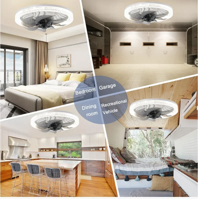 Remote Control Ceiling Fan with LED Lighting with Remote Control Converter Base for Any Room