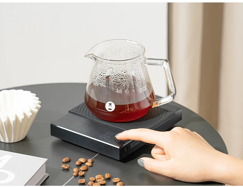 2 Black Mirror Pour Over Coffee Scale flow rate Auto Timer Digital Kitchen scale espresso