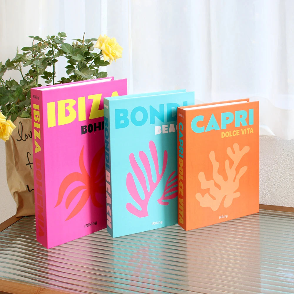 3Pcs/Set Multiple Size Book Villa Hotle Simulation Books Set Props Decor