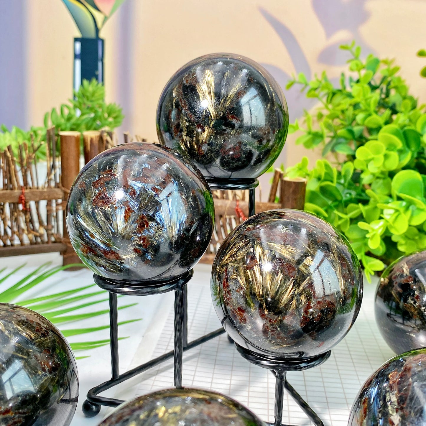 1PC Random High Quality Fireworks Sphere Natural Crystal Crystal Decoration