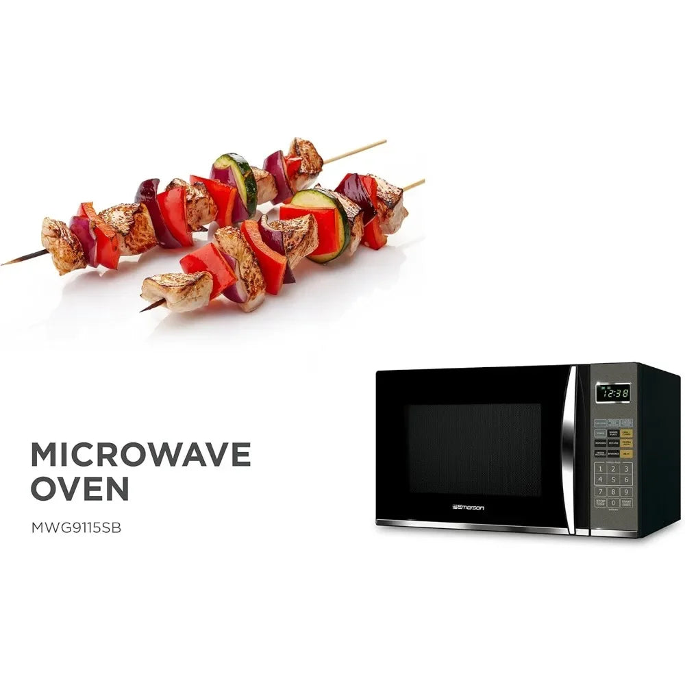 1.2 CU FT 1100W Griller Microwave Oven With Touch Control Stainless Steel