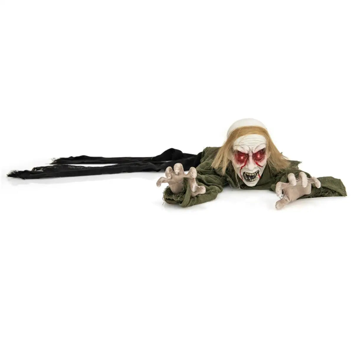 Sparkling Eye Zombie Halloween Decorations with Spooky Sounds - Perfect for Creepy Home Decor!