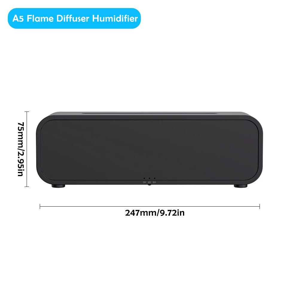 Humidifier Flame Aromatherapy Diffuser Can Add Essential Oils 7 Colors Flame Diffuser Timing Protection USB Humidifier
