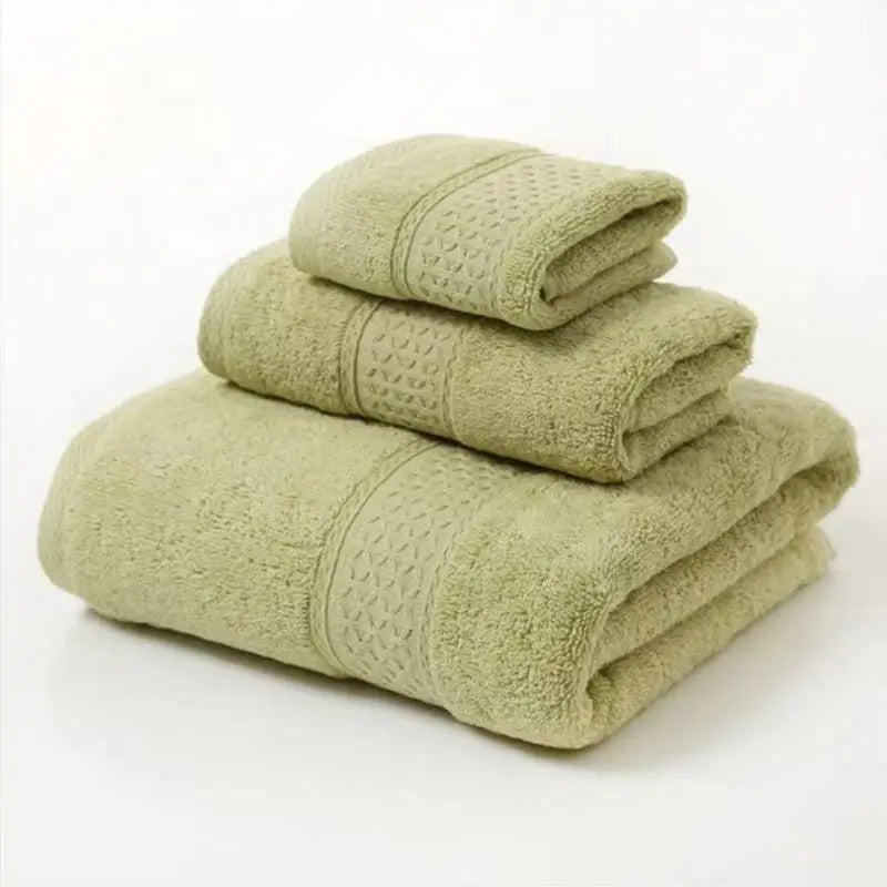 3pcs Luxurious Cotton Towel Set Ultra Soft Highly Absorbent Includes 1 Bath Towels 1 Hand Towel 1 Washcloth