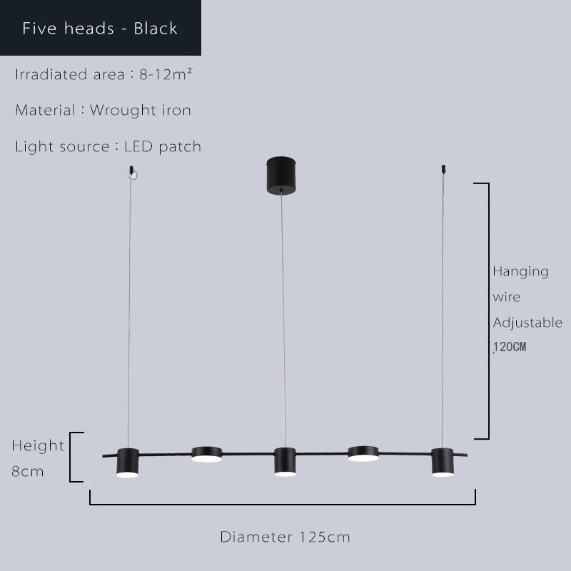 Led Living Room Chandeliers Ceiling Hanging Light Fixture Dimmable Indoor Lighting Lamp