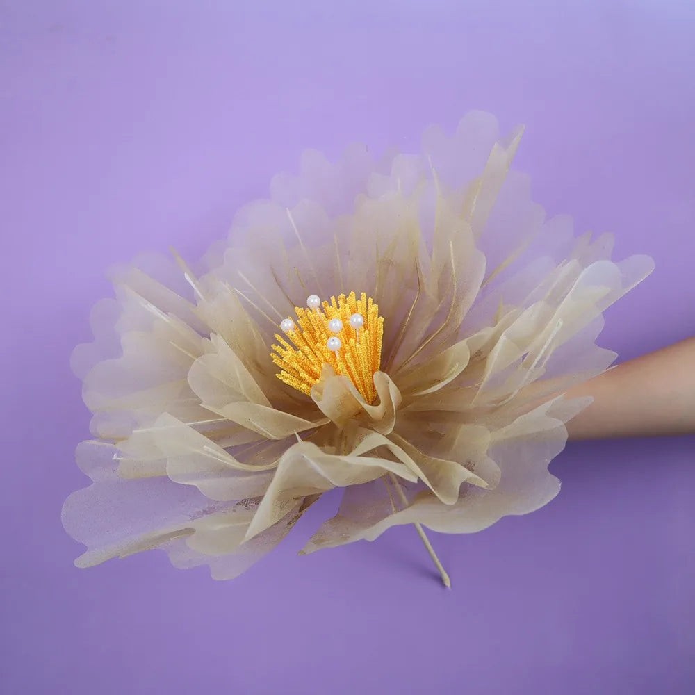 Realistic Peony Silk Large Flower Decoration Layered Fluffy Petal Flowers