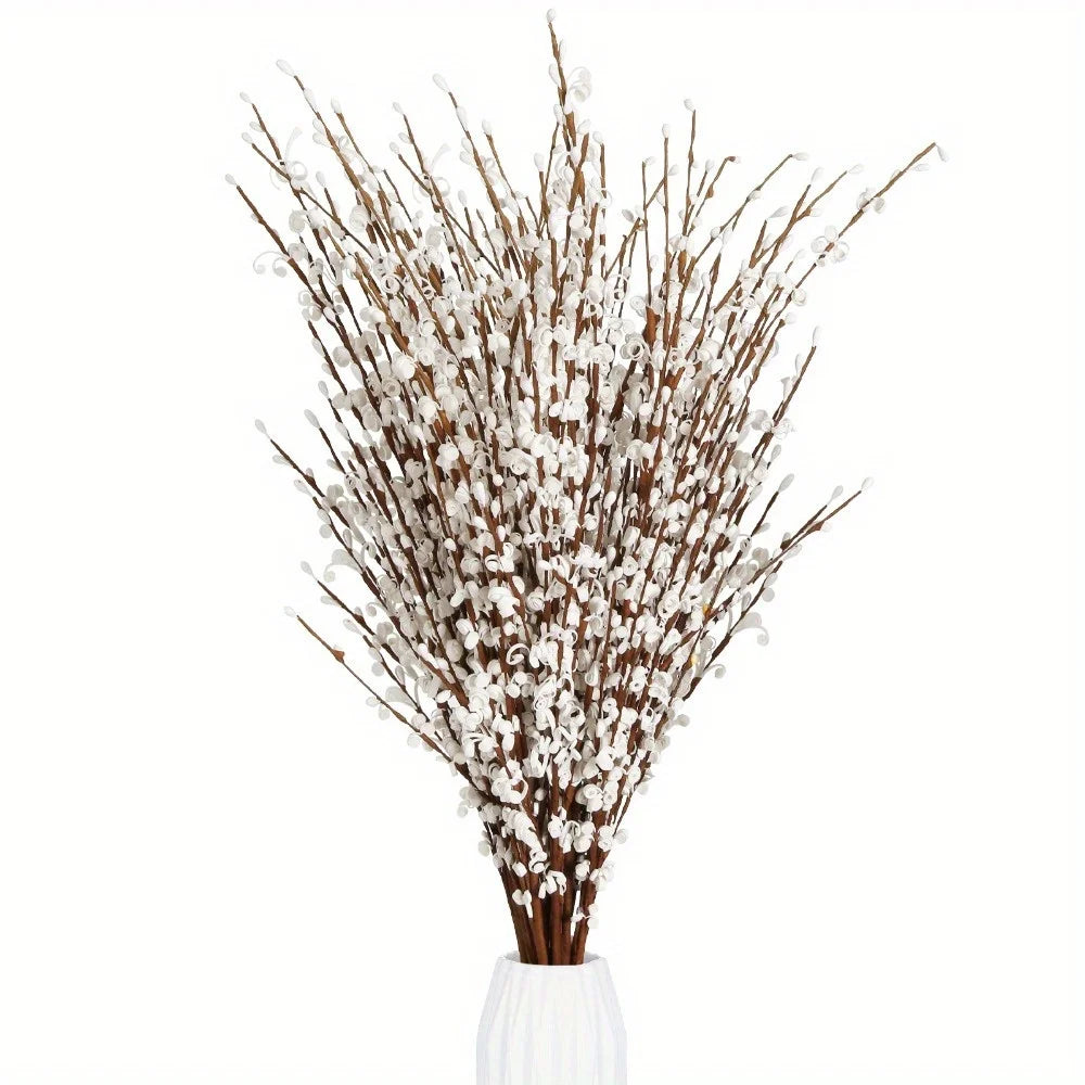 Pc 15Flowers Jasmine Flowers Pussy Willow Branches for Vases Party Home Decor