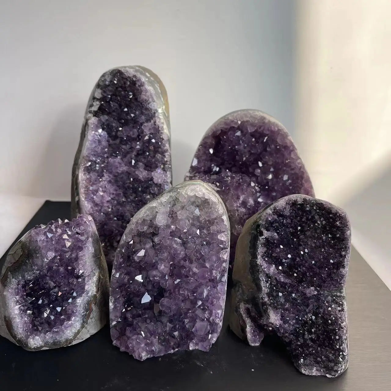 1PC Natural Amethyst Crystal Cluster Quartz Raw Crystals Healing Stone Purple Cornucopia Feng Shui Stone