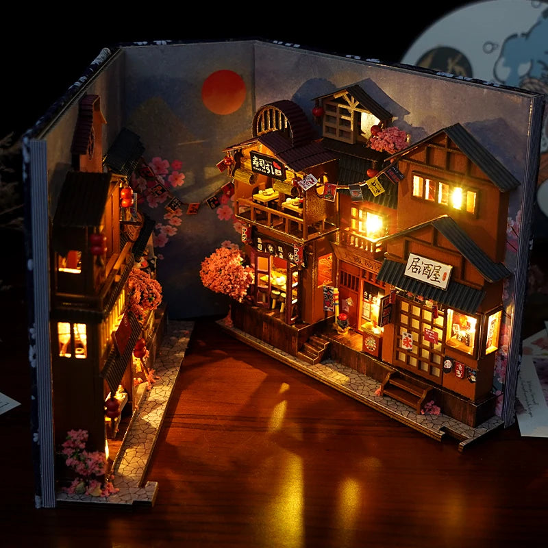 1pc,DIY Book Nook Kit ,Assembly Model Bookshelf Decor Micro model