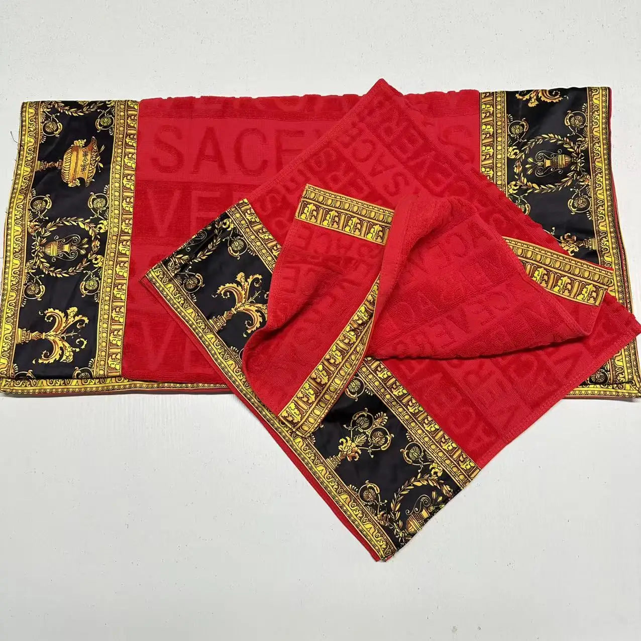 Bath towel set of three cotton Jacquard series soft cotton bath towel gorgeous and comfortable