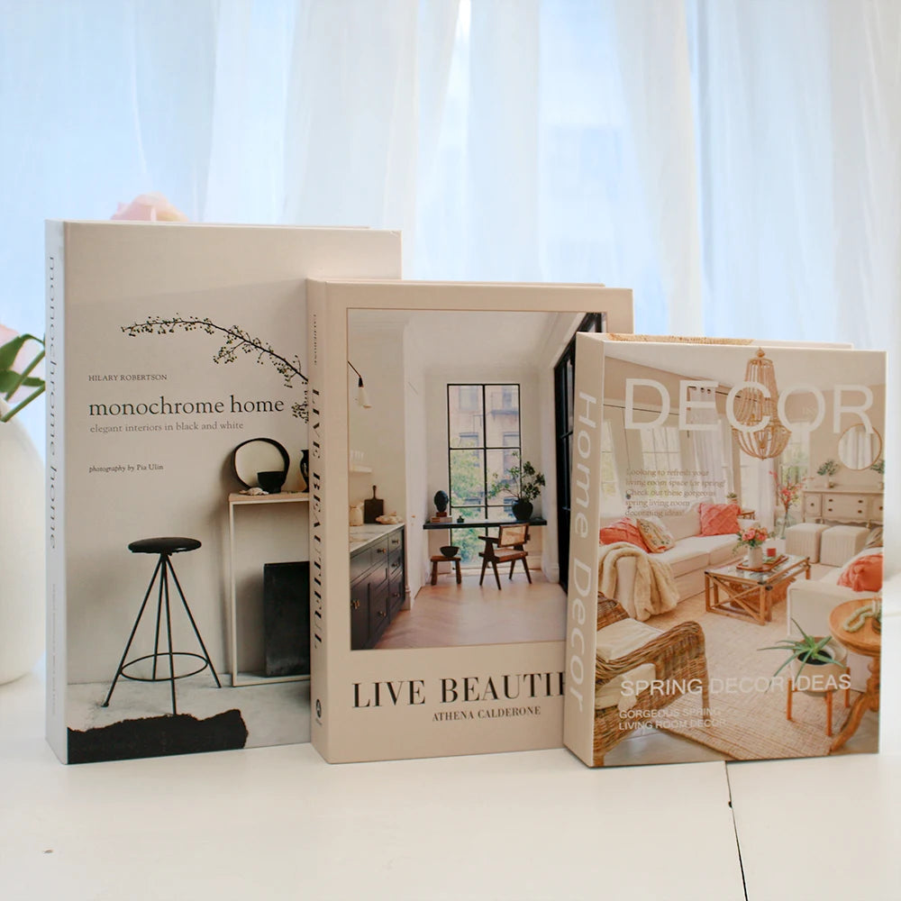 3Pcs/Set Multiple Size Book Villa Hotle Simulation Books Set Props Decor